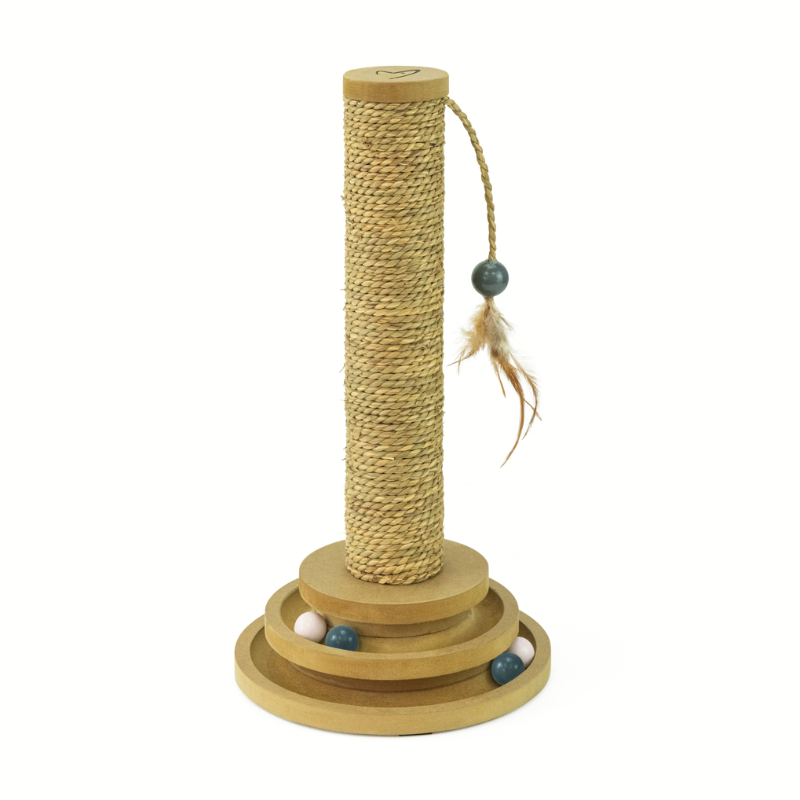 wooden pole cat scratcher