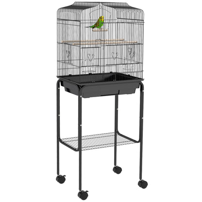 PawHut Bird Cage with Stand for Canary, Budgie, Parakeet