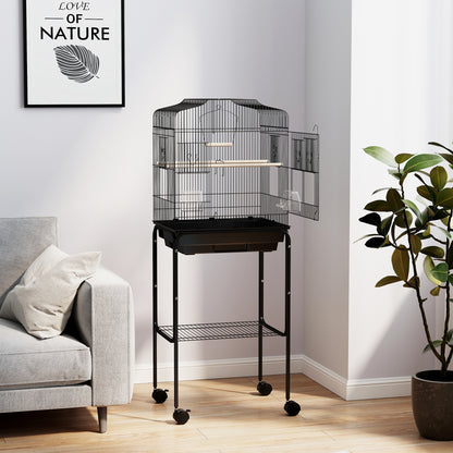 PawHut Bird Cage with Stand for Canary, Budgie, Parakeet