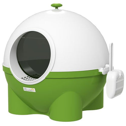 PawHut Large Cat Litter Box with Scoop (Green)