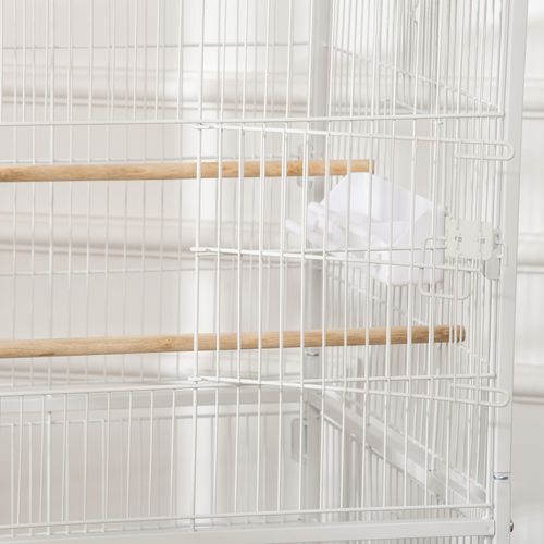 PawHut Large White Bird Cage with Stand