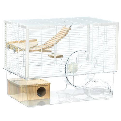 PawHut Hamster and Gerbilarium Cage with Deep Bottom